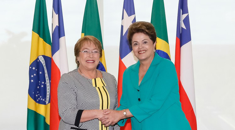 Dilma reúne Bachelet Chile crise