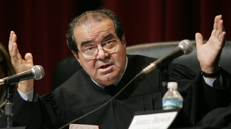 polêmico juiz conservador Antonin Scalia, membro da Suprema Corte dos EUA