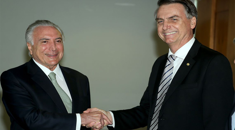 Transição governo Temer Bolsonaro está tranquila assegura emedebista