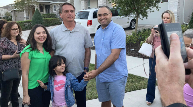Former Brazilian President Bolsonaro Poses With Supporters in Florida